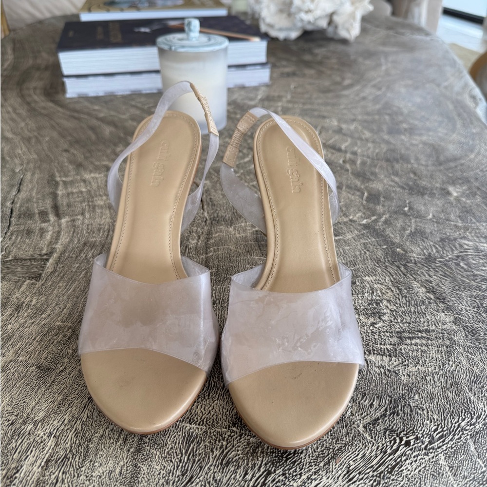 Cult Gaia Clear Strap Heels